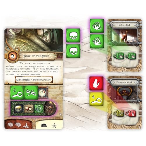 Asmodee Elder Sign Omens of the Pharaoh Board Game EXPANSION - Egyptian Adventure! Cooperative Horror Mystery Game, Ages 14+, 1-8 Players, 1-2 Hour Playtime, Made by Fantasy Flight Games - Image 3