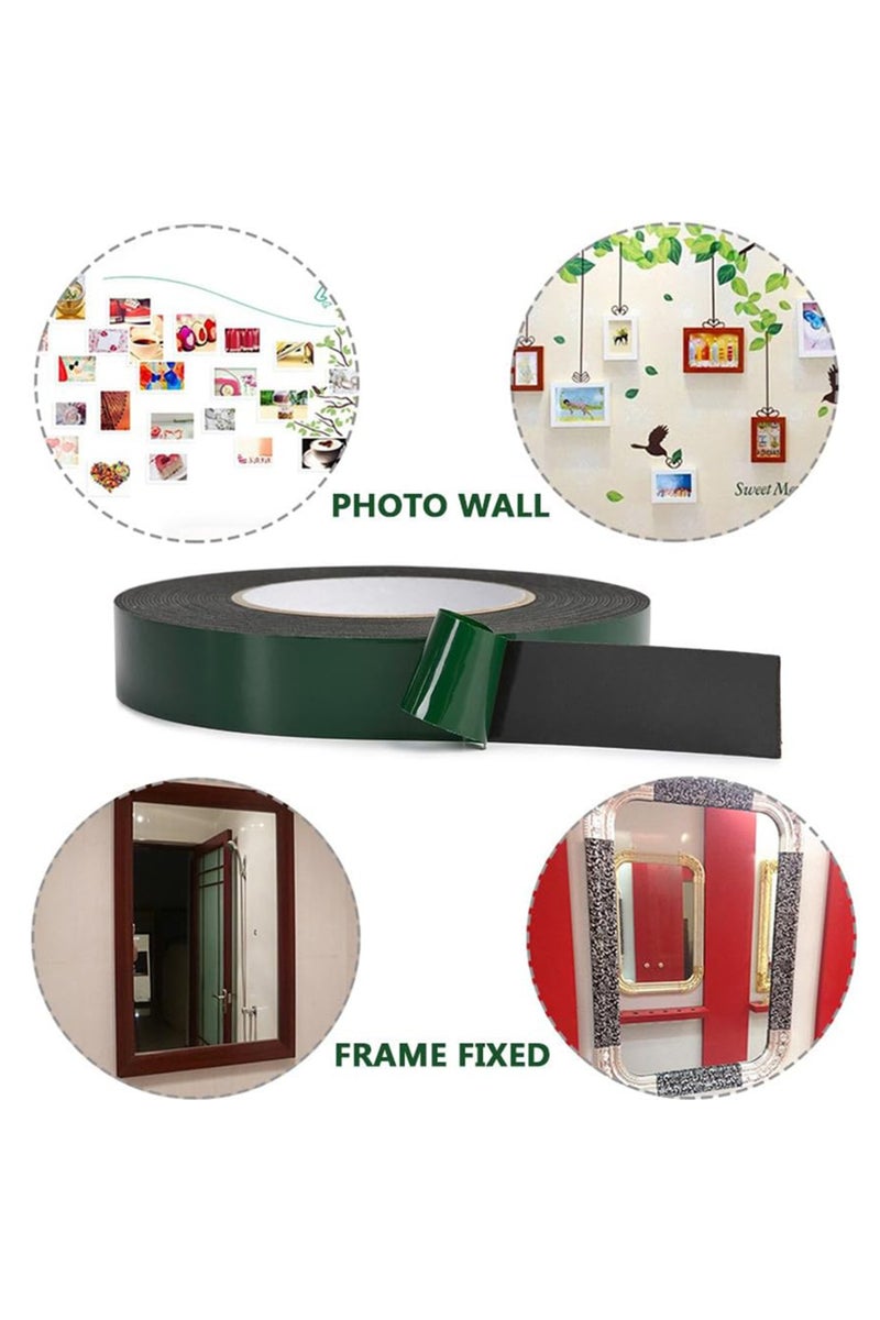 إيروريكس شريط لاصق مزدوج الجوانب من الفوم، بعرض 6-50 سم، وطول 25 مم، مصنوع من إسفنج البولي إيثيلين الأسود، بطول 10 أمتار، فائق القوة، ذاتي اللصق، مقاوم للماء. - Image 3