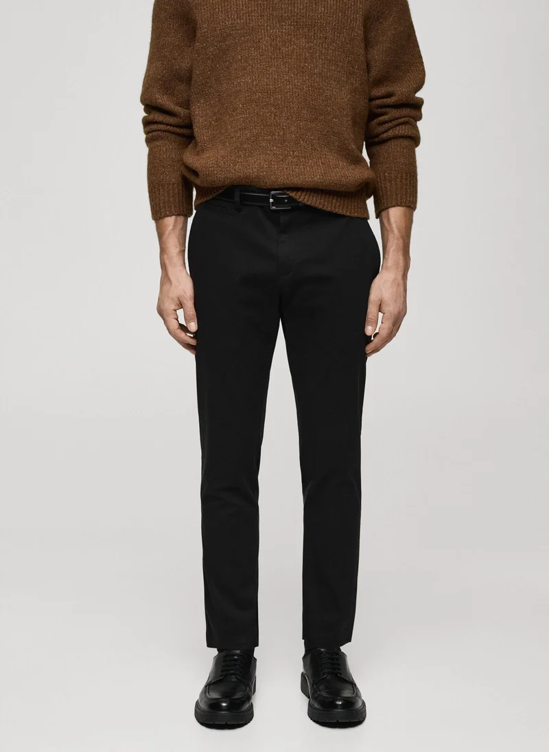 مانجو مان Prato Cropped Tapered Chino Trousers