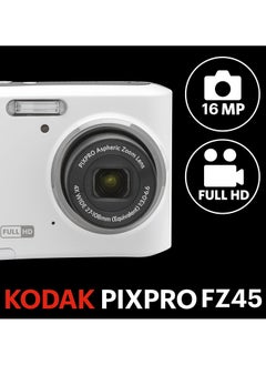 Kodak Co PIXPRO FZ45 16.4 Megapixel Digital Camera, 2.7" LCD, 16.35 MP Sensor, 4x Optical Zoom, Wide Shooting Modes, Face & Pet Detection, Digital Image Stabilization, White | FZ45WH  - Image 5