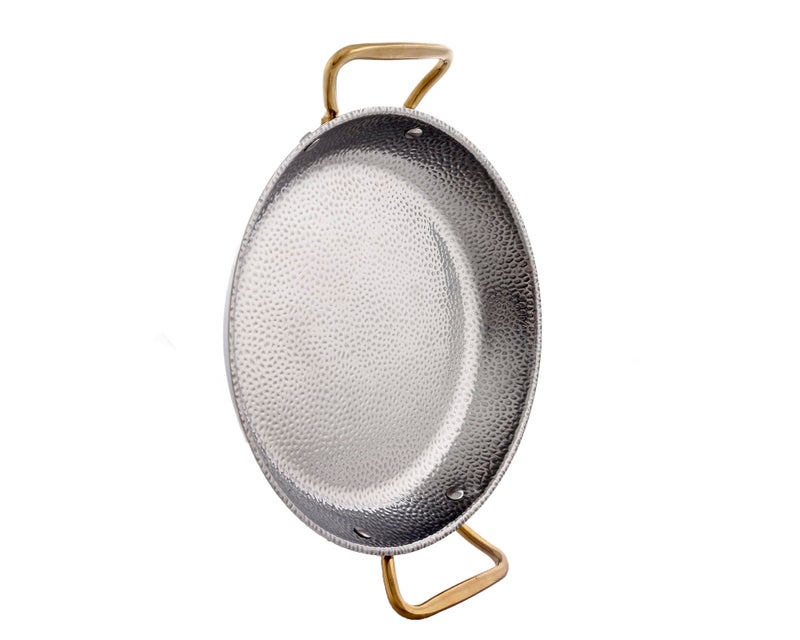 Stainless Steel Crock Pan With Gold Handle 26 CM - Silver - Image 3