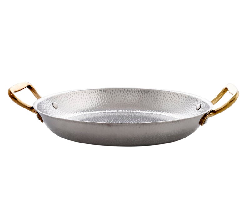 Stainless Steel Crock Pan With Gold Handle 26 CM - Silver - Image 2