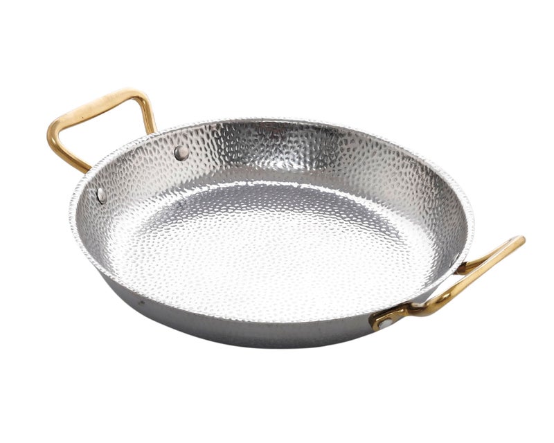 Stainless Steel Crock Pan With Gold Handle 26 CM - Silver - Image 1