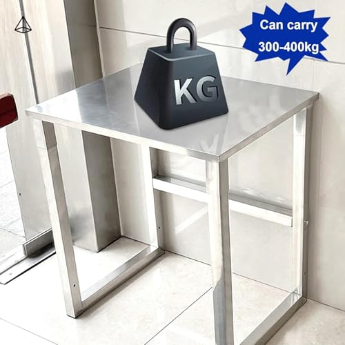 OGFC 18111 Heavy Duty Stainless Steel Workbench for Warehouse Packing Household Shelving Fish Tank Rack and Commercial Kitchen Preparation Sturdy Stable and Thickened Metal Table 60x40x70cm - Image 3