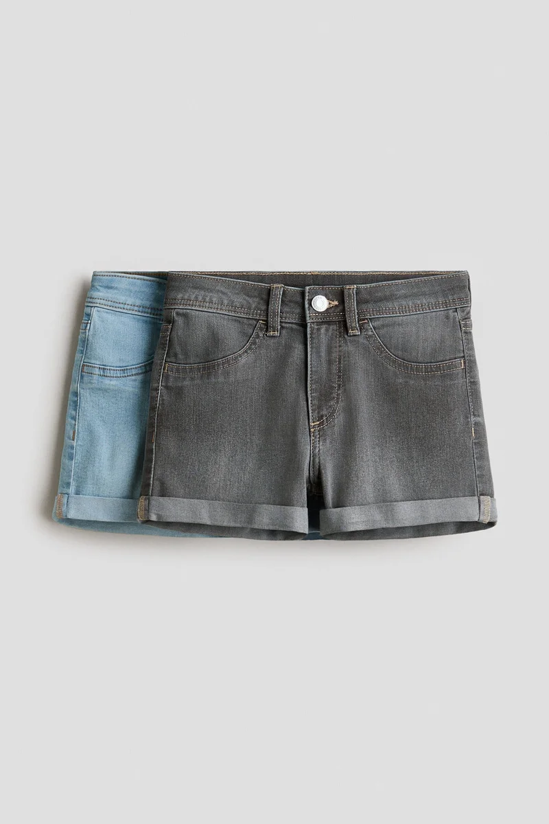 H&M 2-pack denim shorts