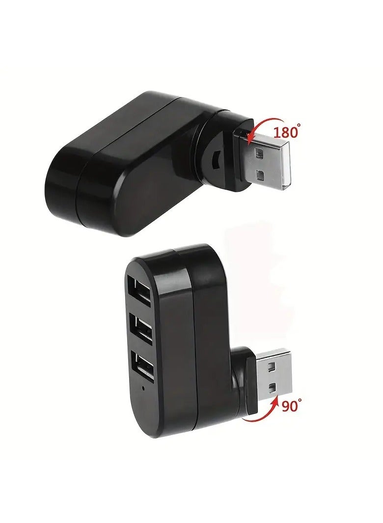 High Quality For Laptop For PC Hub USB Rotate Splitter Mini Adapter 3 Ports - Image 5
