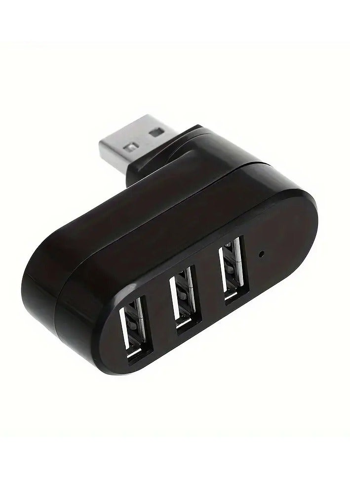 High Quality For Laptop For PC Hub USB Rotate Splitter Mini Adapter 3 Ports - Image 1