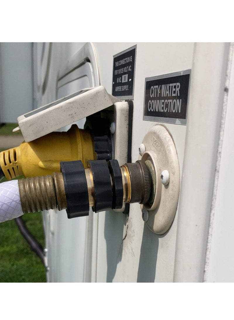 KASTWAVE Hose Quick Connectors, Garden Plastic Water Hose Quick Connect Male and Female 3/4" US Thread Fitting Kit for Garden Hose, Sprinkler and Nozzle - Image 4