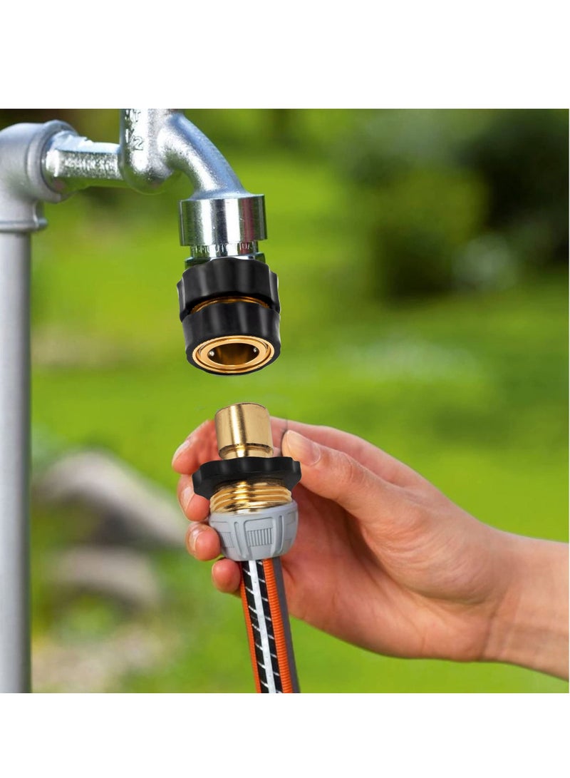 KASTWAVE Hose Quick Connectors, Garden Plastic Water Hose Quick Connect Male and Female 3/4" US Thread Fitting Kit for Garden Hose, Sprinkler and Nozzle - Image 3