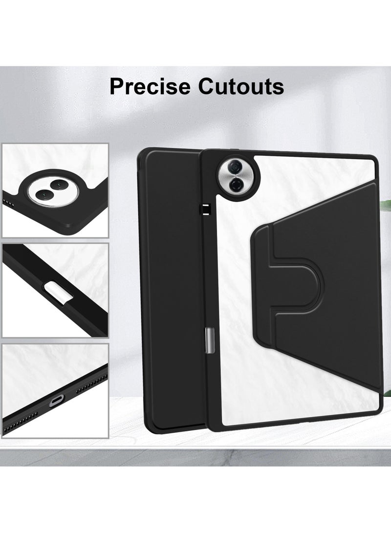 general Compatible Honor pad 10 12.1-inch 2025 Tablet Case with Pen Holder, 360° Rotation and Auto Wake/Sleep, Flexible Viewing Angle Folding Stand Case - Image 4