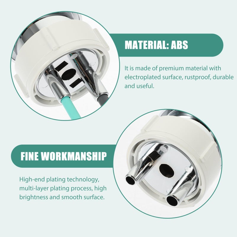 Silver Toilet Push Button Replacement 3.8cm Flush Accessory for Tank - Image 5