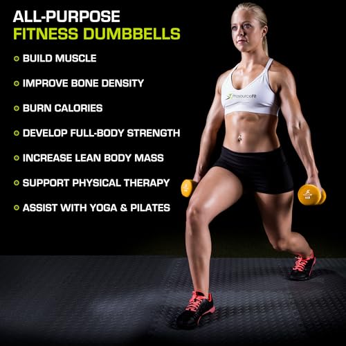 ProsourceFit Neoprene Dumbbell Coated for Non-Slip Grip, 6 lb - Image 4