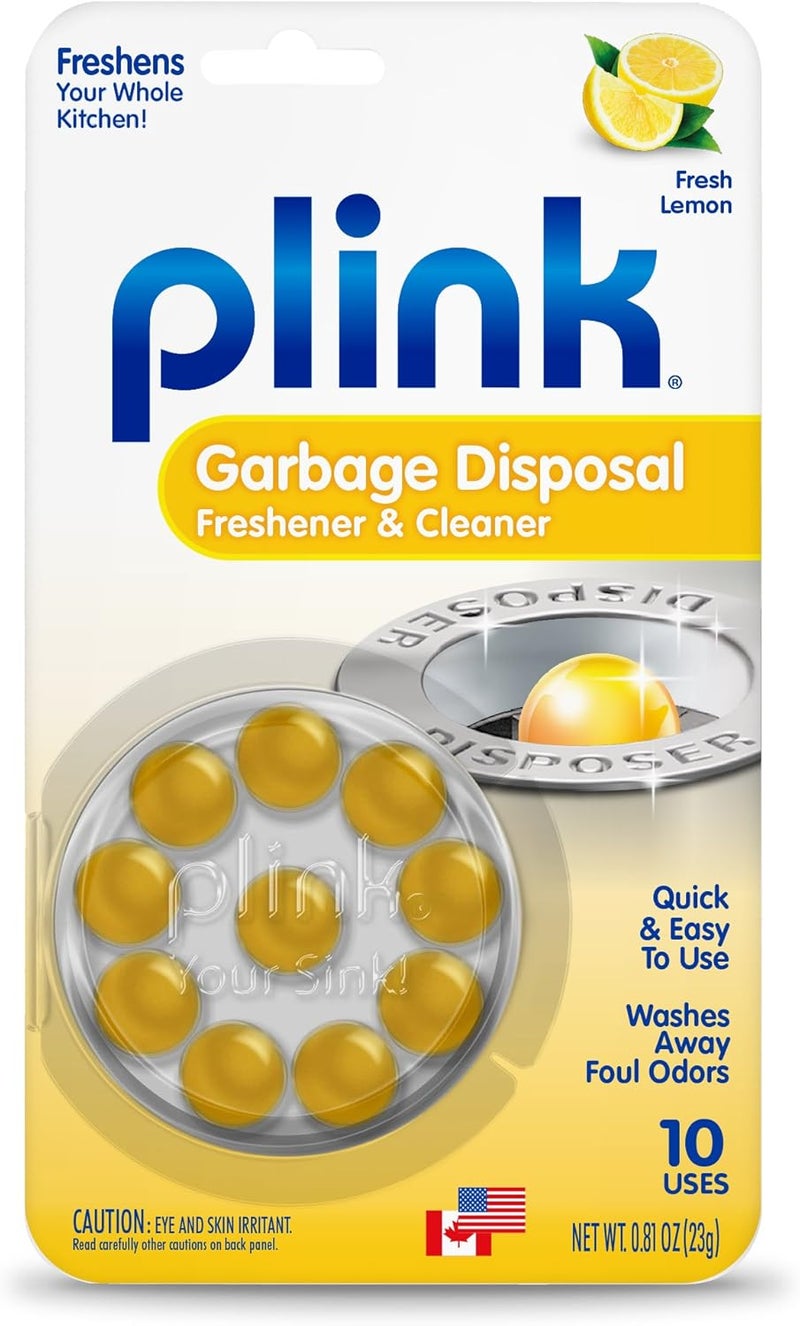 Plink Garbage Disposal Freshener & Cleaner - Lemon Scent, 10 Count - Image 1