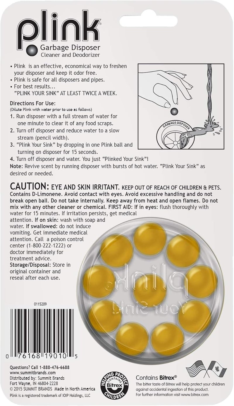 Plink Garbage Disposal Freshener & Cleaner - Lemon Scent, 10 Count - Image 4