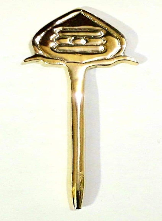 S.S TRADERS Brass Lord Traditional Lord Murugan Vel, Height 6.2 inches, Yellow showpiece - Image 1