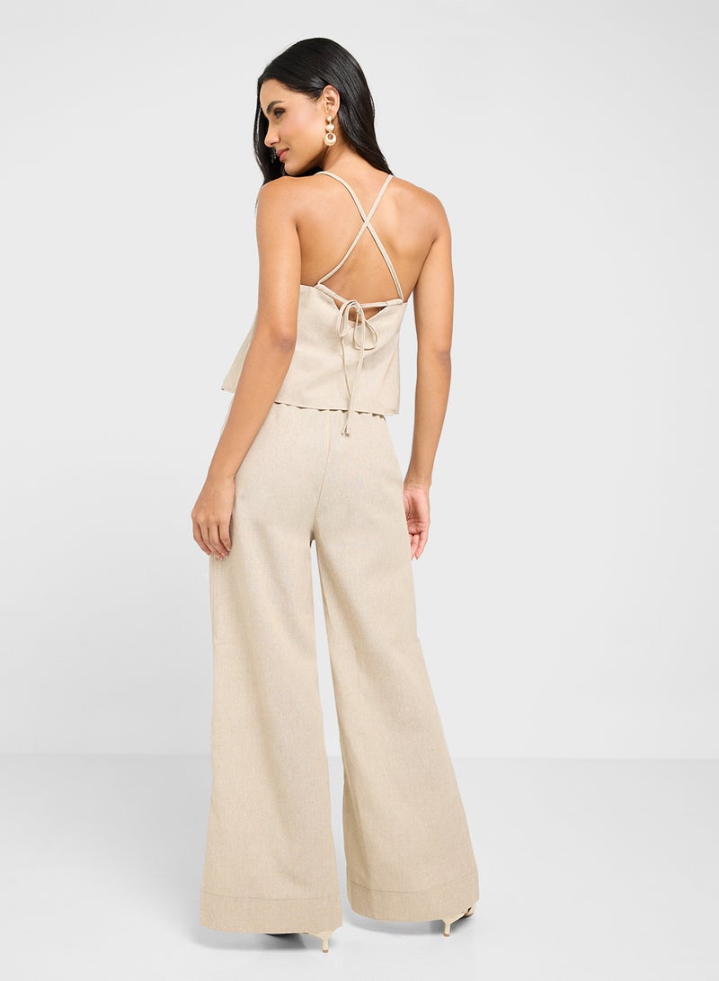 جينجر طقم بلوزة كامي وبنطلون بقصة مريحة - Image 2