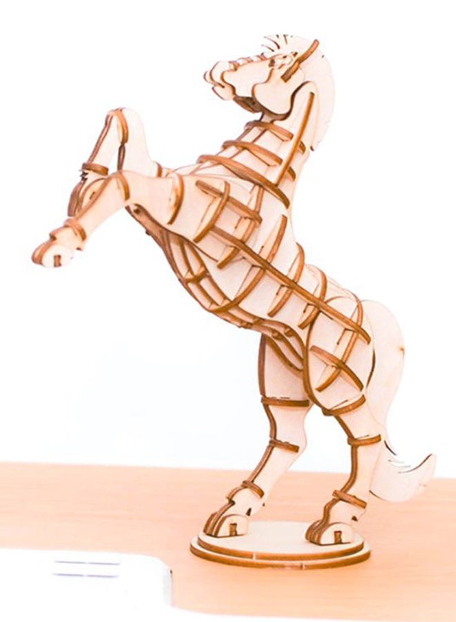 Sharpdo DIY 3D Realistic Animal Wooden Horse Shape Puzzle 138x50x140cm - Image 2