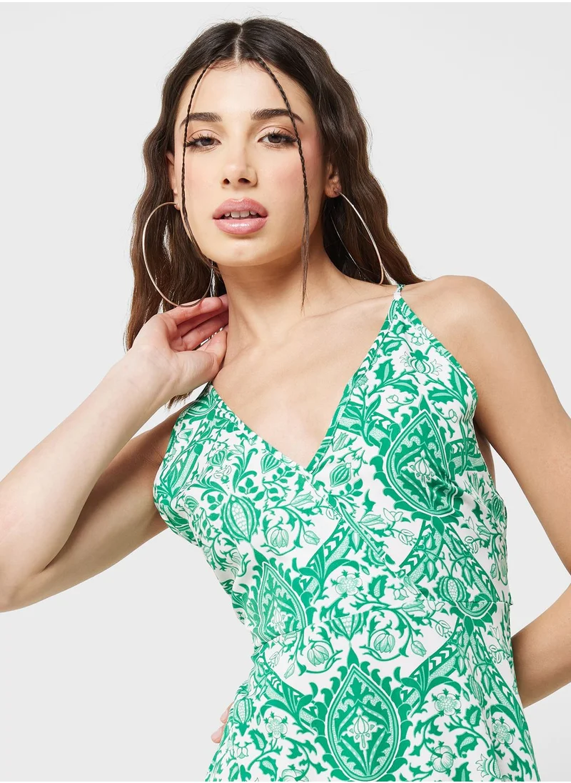 Ginger Strappy Floral A Line Dress