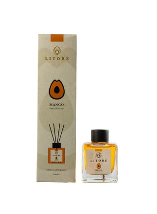 Litore Reed Diffuser - Mango Fragrance, 100ml | Long-Lasting Home Fragrance | Natural & Elegant Room Diffuser - pzsku/Z28097ED07A8D212C4A7EZ/45/1746214781/b4031496-0c2f-485a-bc19-b2cb05a8014d