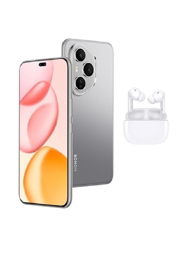 Honor 400 Pro ثنائي الشريحة رمادي قمري 12GB RAM 512GB 5G مع سماعة أذن X7 Lite