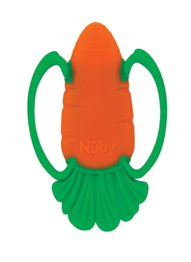 Nuby - Nuby Veggie Teether for Teething Relief - Soft BPA-Free Baby Teething Toy - 3+ Months - Carrot - Image 1