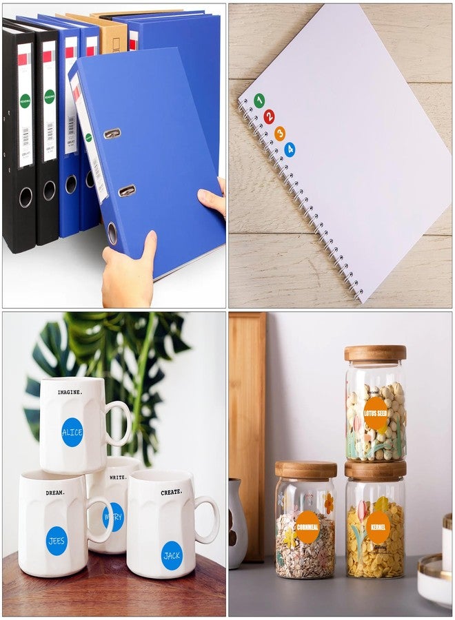 Hoewina 3500 Pcs Colored Dot Stickers, 3/4" Label Sticker Round Color Coding Labels Circle Dots Labels Circle Stickers for Office,Classroom,Family（Etc - 7 Colors, 500 Labels/Roll） - Image 5