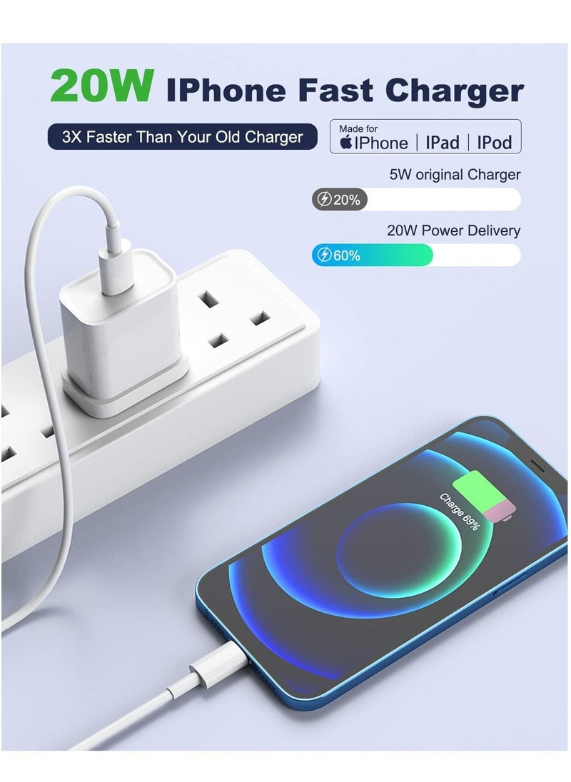 Generic - 20W Type C Fast Charger Adapter for iphone 14 pro/ 14 pro max/14/13/12/11, USB C Fast Charging Plug with Cable 1.5M - Image 1