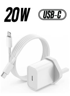 20W Type C Fast Charger Adapter for iphone 14 pro/ 14 pro max/14/13/12/11, USB C Fast Charging Plug with Cable 1.5M