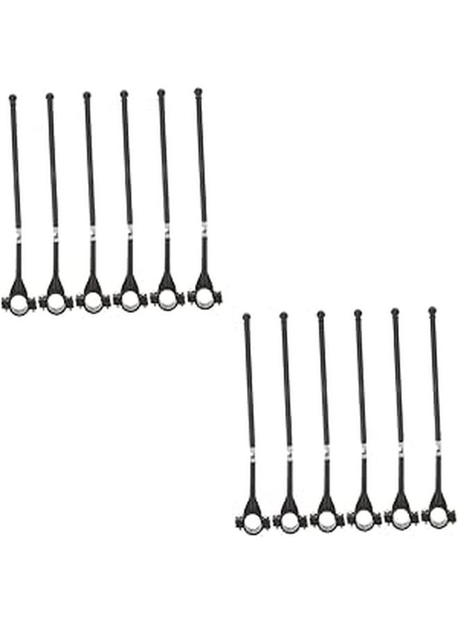 Motorcycle Handlebar Flagpole Set 2 Packs 12 Pieces Outdoor Bike Decor Display - Image 1