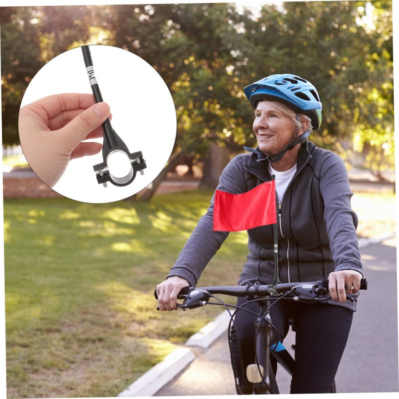 Motorcycle Handlebar Flagpole Set 2 Packs 12 Pieces Outdoor Bike Decor Display - Image 4