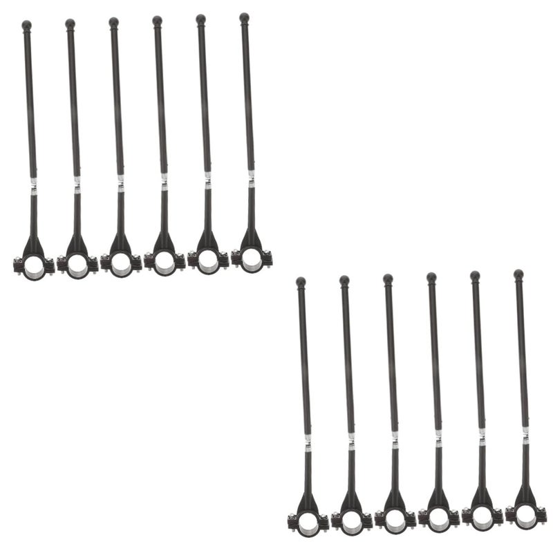 Motorcycle Handlebar Flagpole Set 2 Packs 12 Pieces Outdoor Bike Decor Display - Image 2