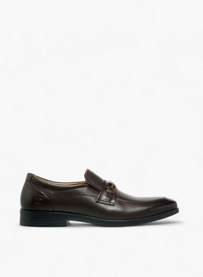 Duchini Brown Men Metal Accent Leather Loafers for Men | Best Price UAE