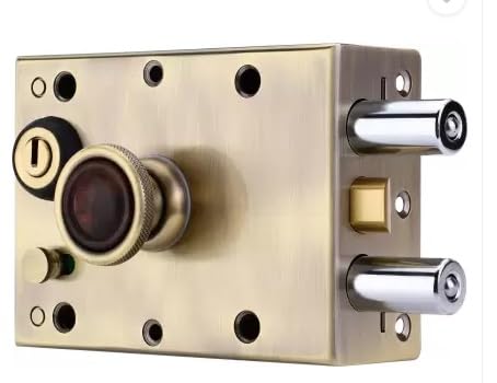 Bonus G 5 Wonder Bolt Size84mm 10 pin 5 Dimple Keys ColourAntiqueMaterialLockMild SteelKnobBrass - Image 1