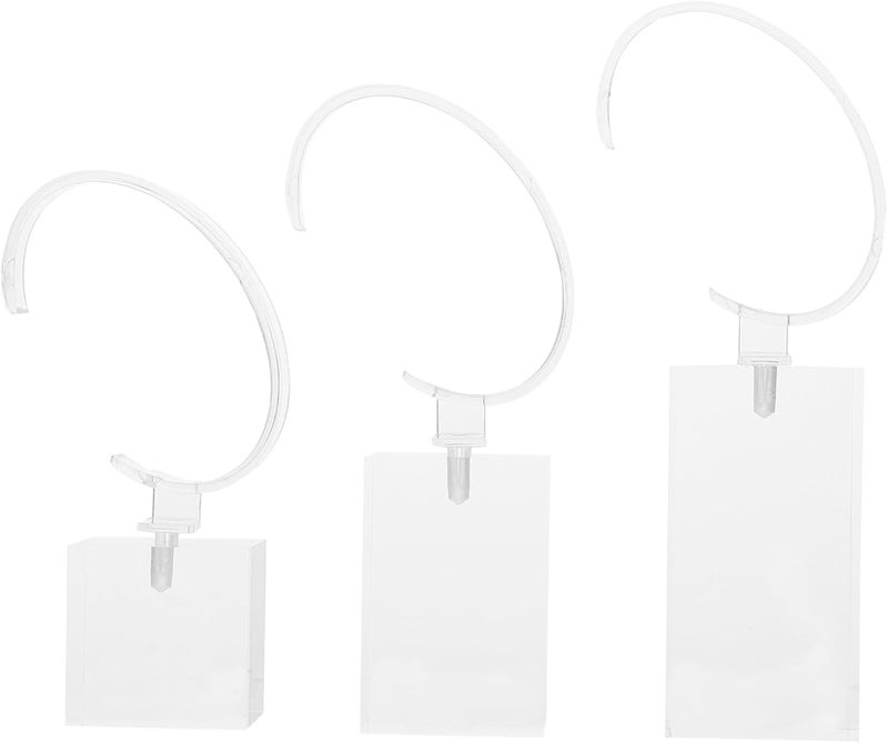 3pcs Transparent Multi-function Watch Stand Set for Boy Girl Bracelet Display Holder for Bedroom Bathroom Store Use Jewelry Organizer for Boys and Girls - Image 1