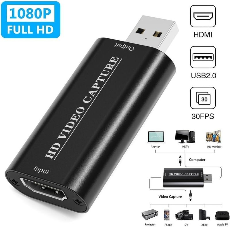 VIXLW 4K HDMI Video Capture Card, Cam Link Card, HDMI to USB 2.0 Game Audio Adapter, Record Capture Device for Streaming, Teaching, Gaming, Live Broadcasting, Video Conference - Image 5