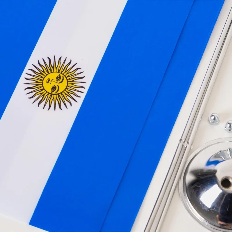 زد سي بايراك Zc Flag Argentina 2 Piece Table Flag Satin Fabric Digital Printing 15x22,5 cm