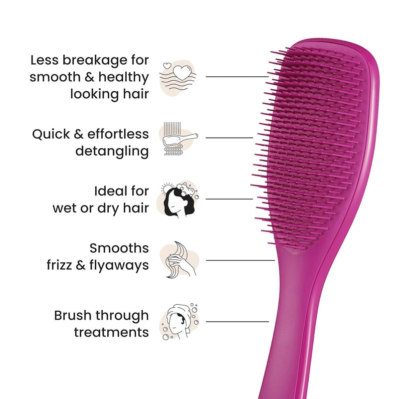 TANGLE TEEZER فرشاة فك التشابك النهائية للشعر الرطب والجاف، تقضي على العقد وتقلل من التكسر لجميع أنواع الشعر، توت كهربائي - Image 4