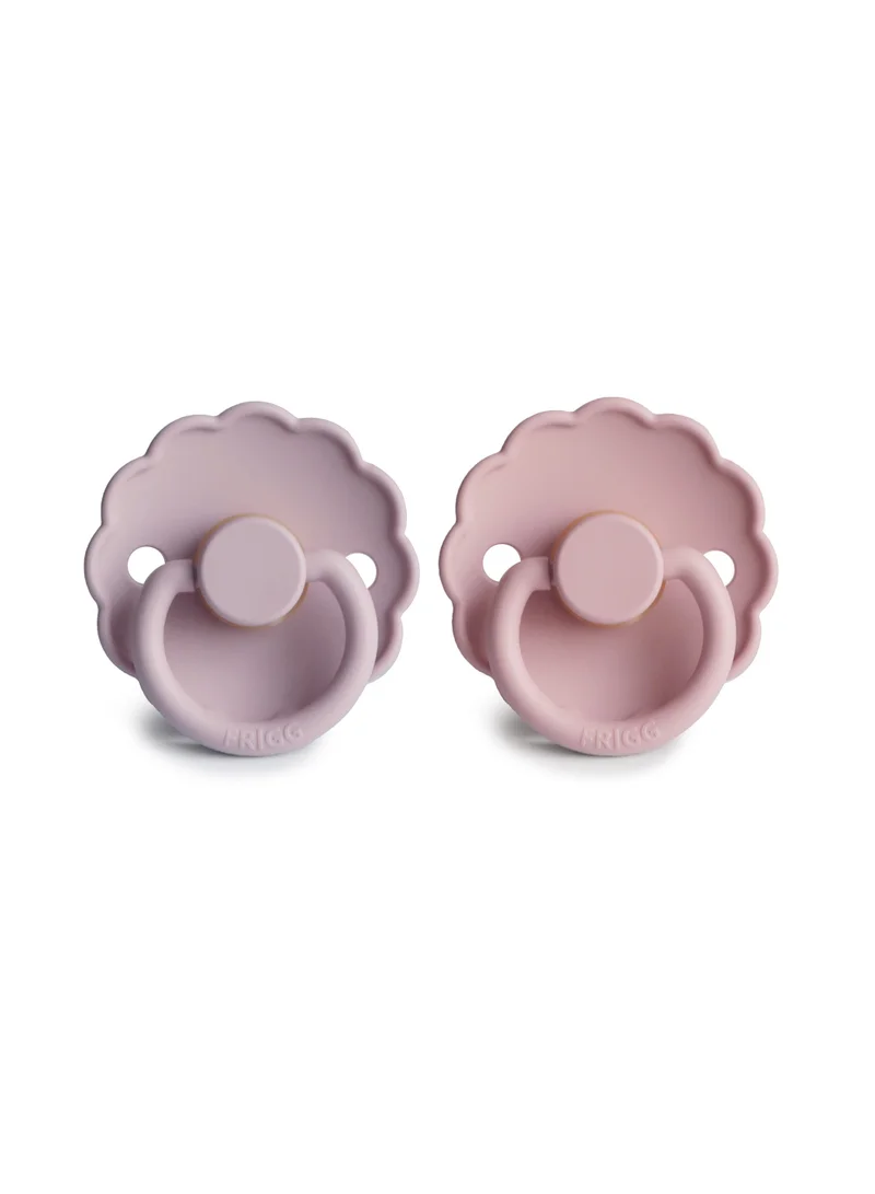 FRIGG Daisy Latex Baby Pacifier 6-18Ms 2-Pack Baby Pink/Soft Lilac - S2