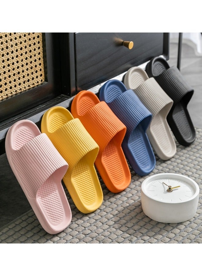 GGEROU Men's House Slippers Thick Platform Bathroom Home Slippers Women Men Fashion Soft Sole Indoor House Pool Slides Summer Sandals Blue - Image 5