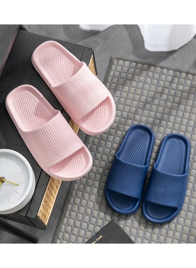 GGEROU Men's House Slippers Thick Platform Bathroom Home Slippers Women Men Fashion Soft Sole Indoor House Pool Slides Summer Sandals Blue - Image 3