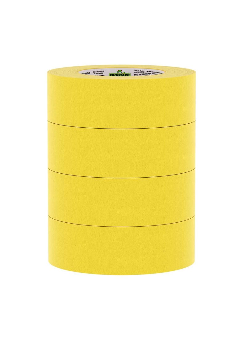 FrogTape FrogTape Delicate Surface Painter's Tape With PaintBlock, 1.41 Inch x 60 Yards, 4-Pack, Yellow (240662)  - Image 4