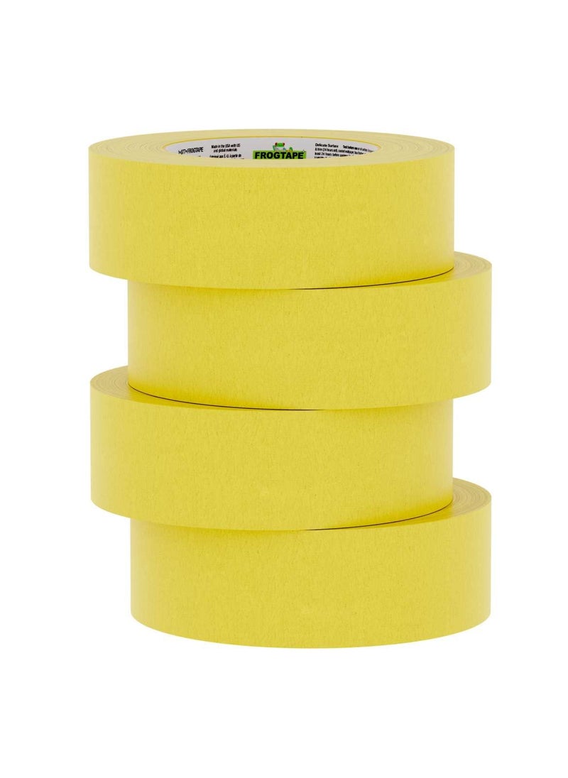 FrogTape FrogTape Delicate Surface Painter's Tape With PaintBlock, 1.41 Inch x 60 Yards, 4-Pack, Yellow (240662)  - Image 5