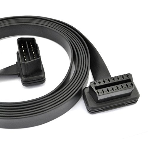 OLLGEN 3M/9.8Feet Ultra Flat Low Profile 16 Pin Male to Female OBDII OBD2 Extension Cable Car Diagnostic Extender Cord Adapter - Image 2