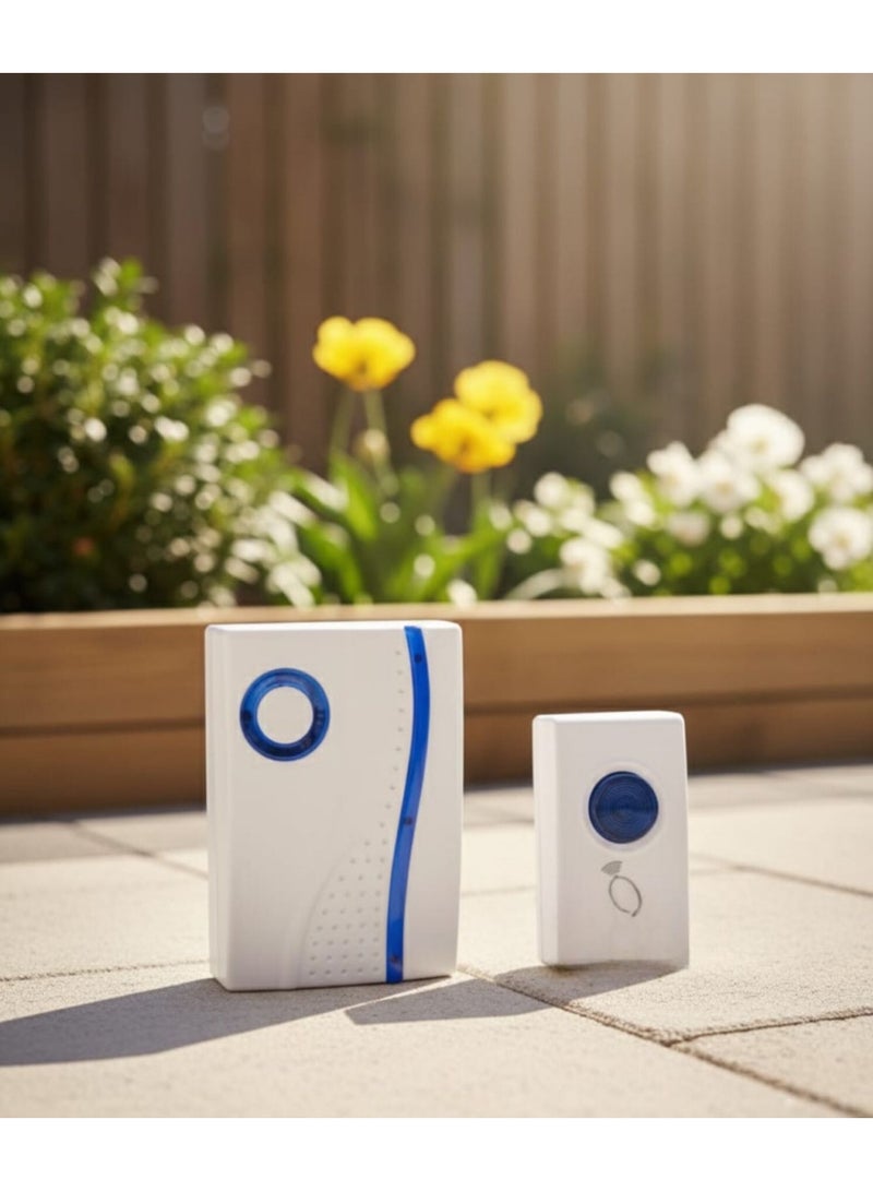 Wireless doorbell with remote control, waterproof wireless doorbell with 32 melodies, 25-meter range, home doorbell