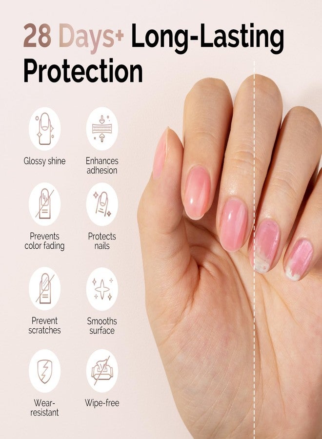 MelodySusie مجموعة طلاء الأساس وطلاء القمة خالية من الهيما 2 قطعة من ميلودي سوزي، خالية من الهيما، خالية من HPMA، خالية من TPO، بدون مسح، تجفيف بالأشعة فوق البنفسجية LED، لمعة دائمة 15 مل - Image 3