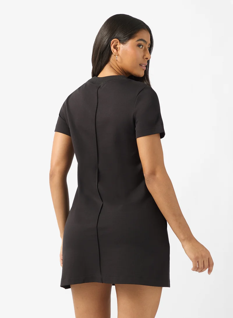Calvin Klein Jeans Crew Neck Short Sleeve Mini Tshirt Dress