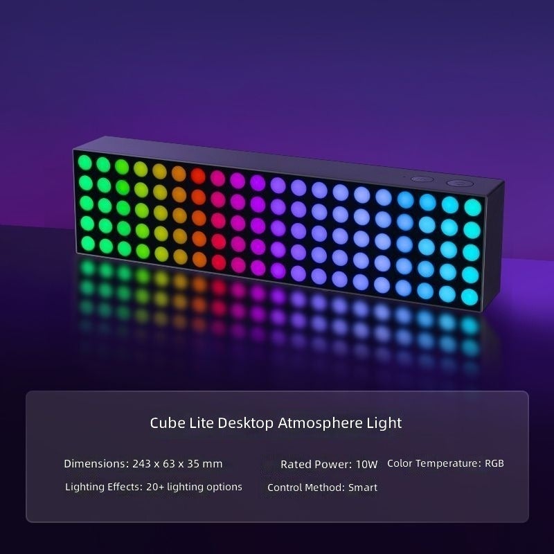 Yeelight 【Yeelight】Yilai Smart LED Cube Light CUBE Lite Dot Matrix Multicolor Changing Desktop Ambient Light Clock - Image 1