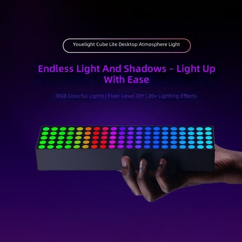 Yeelight 【Yeelight】Yilai Smart LED Cube Light CUBE Lite Dot Matrix Multicolor Changing Desktop Ambient Light Clock - Image 3