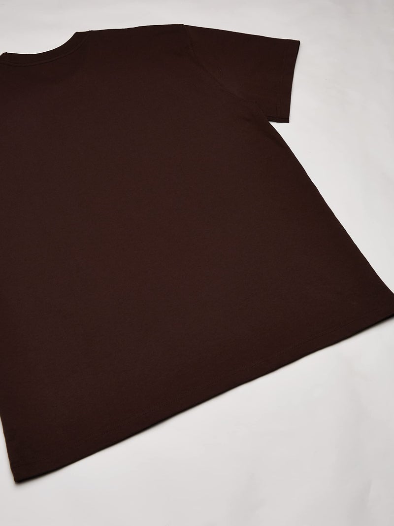 Dickies Men's Heavyweight Crew Neck Short Sleeve Tee Big, Chocolate, Large Tall - Image 4