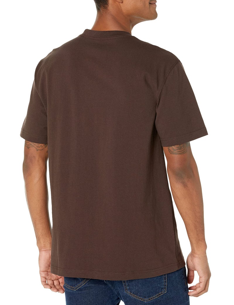 Dickies Men's Heavyweight Crew Neck Short Sleeve Tee Big, Chocolate, Large Tall - Image 2